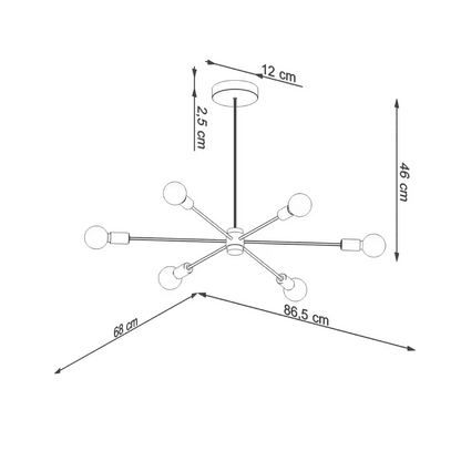 Lango 6 Chandelier
