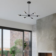 Lango 6 Chandelier in Black