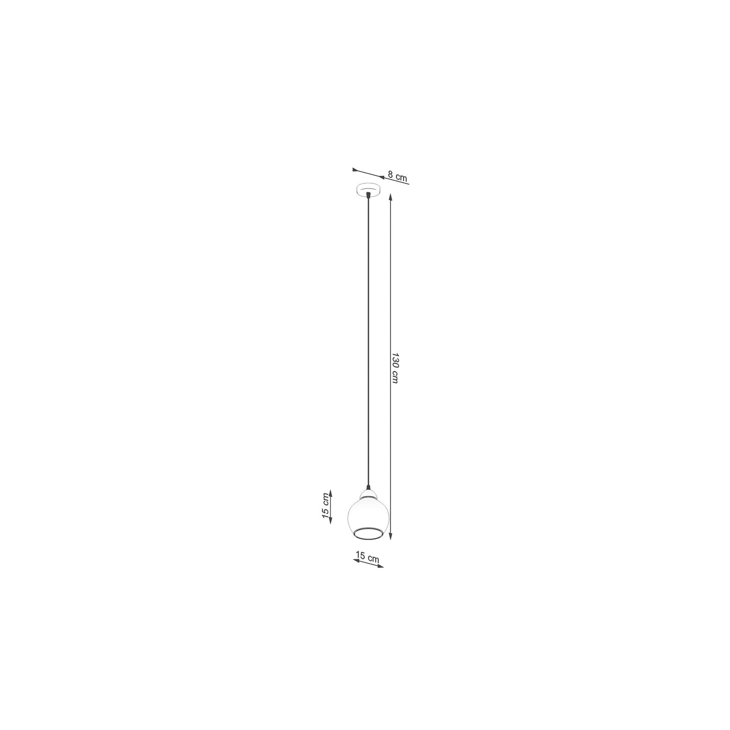 Alino 1 Pendant in Black