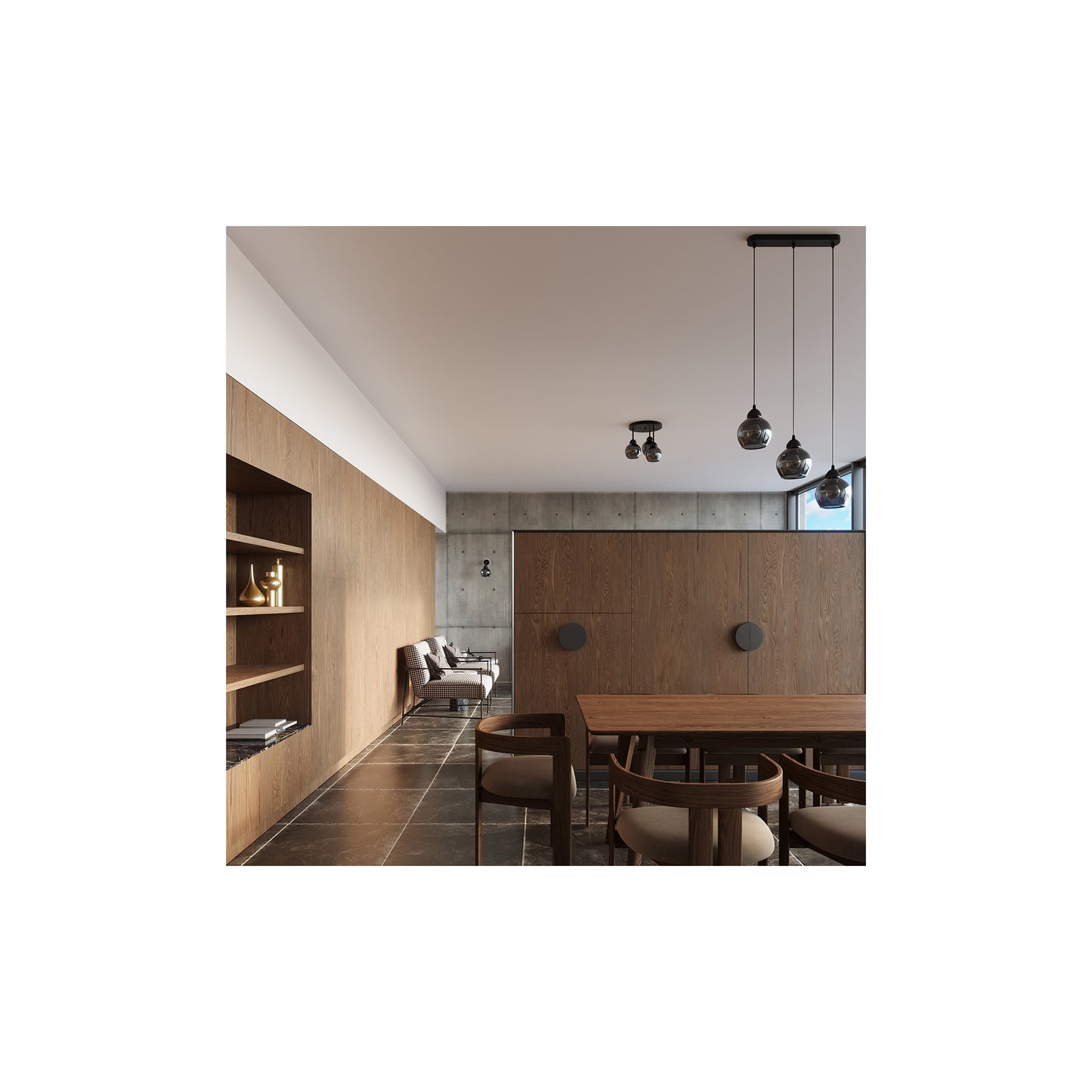 Alino 1 Pendant in Black