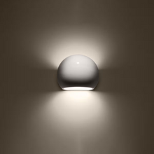 Globe Varnished Wall Light in White Gloss