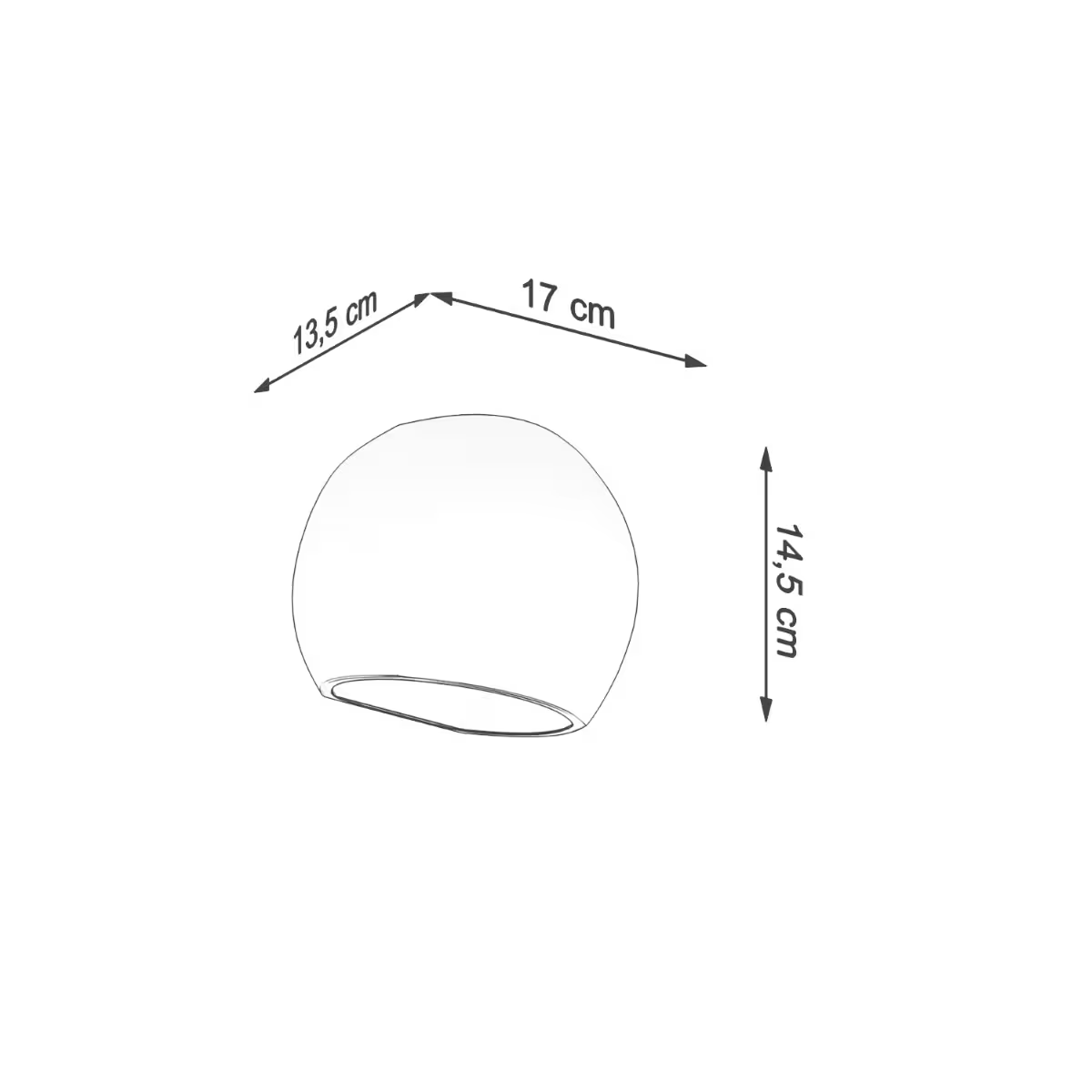 Globe Varnished Wall Light