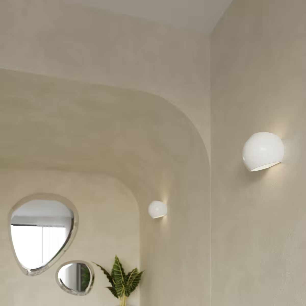 Globe Varnished Wall Light