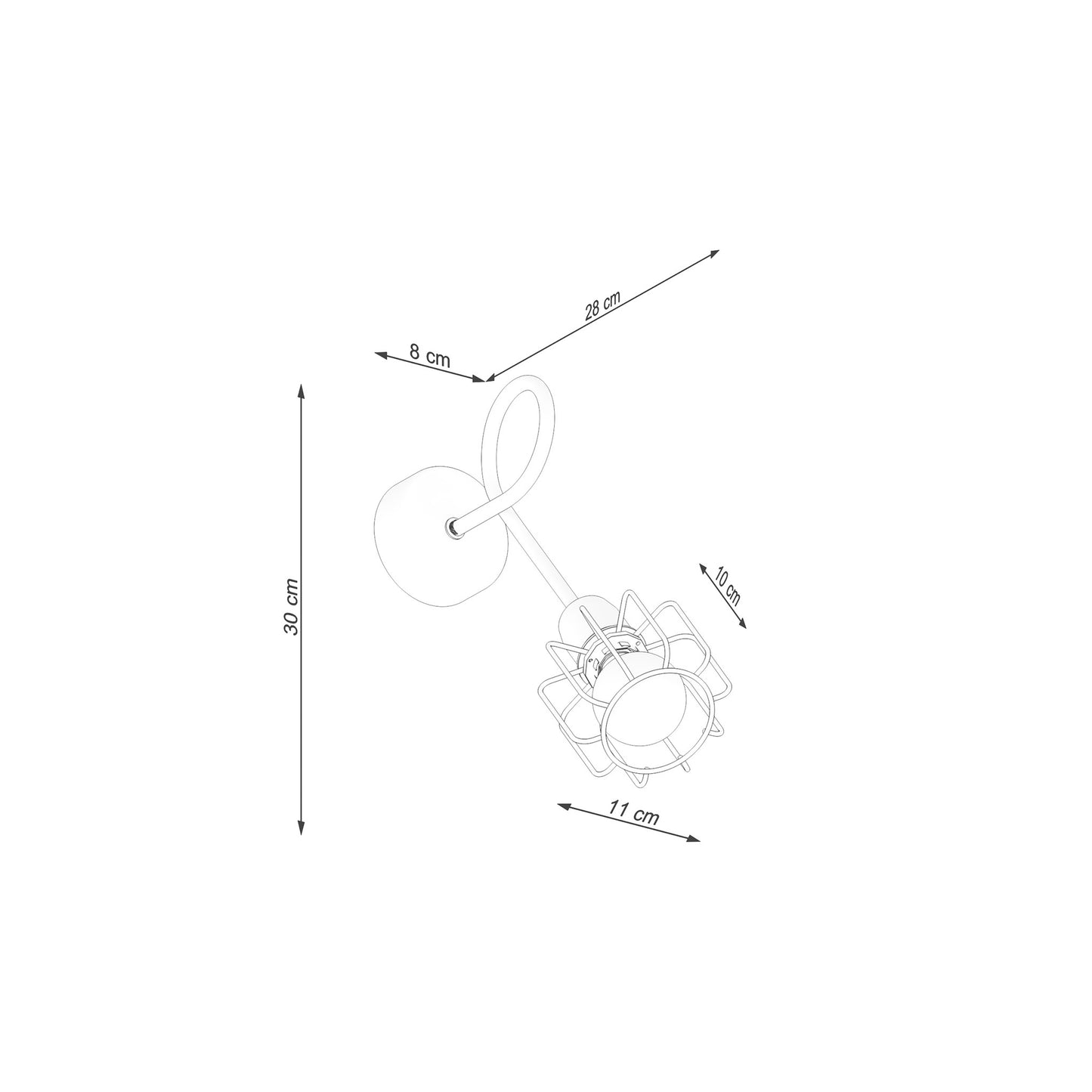 Beluci 1S Wall Light in Black