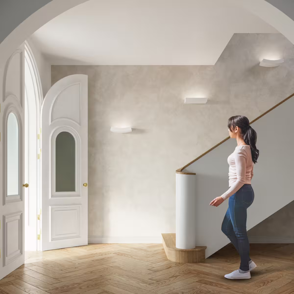 Taugan Wall Light in White
