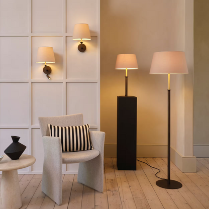 Club Table Lamp in Bronze/Natural Brass