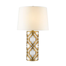 Arabella 1-Light Table Lamp with White Shade