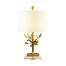 Audubon Park 1-Light Table Lamp in Distressed Gold with Cream Shade