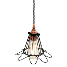 Juba Industrial Cage Pendant in Polished Copper