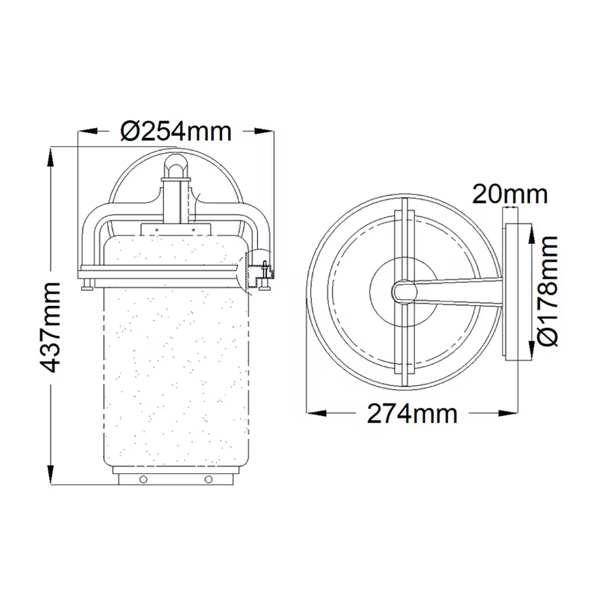 Andover 1-Light Wall Lantern