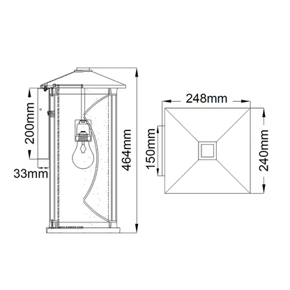 Ashbern 1-Light Wall Lantern