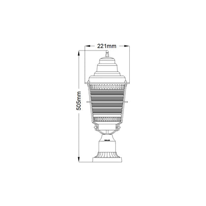 Chance Harbor 1-Light Pedestal Lantern in Weathered Zinc