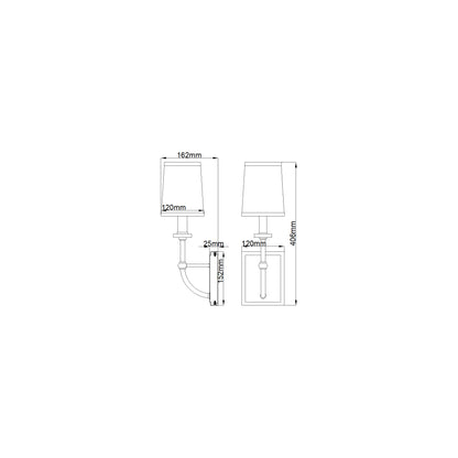 Felixstowe 1-Light Wall Light in Polished Chrome