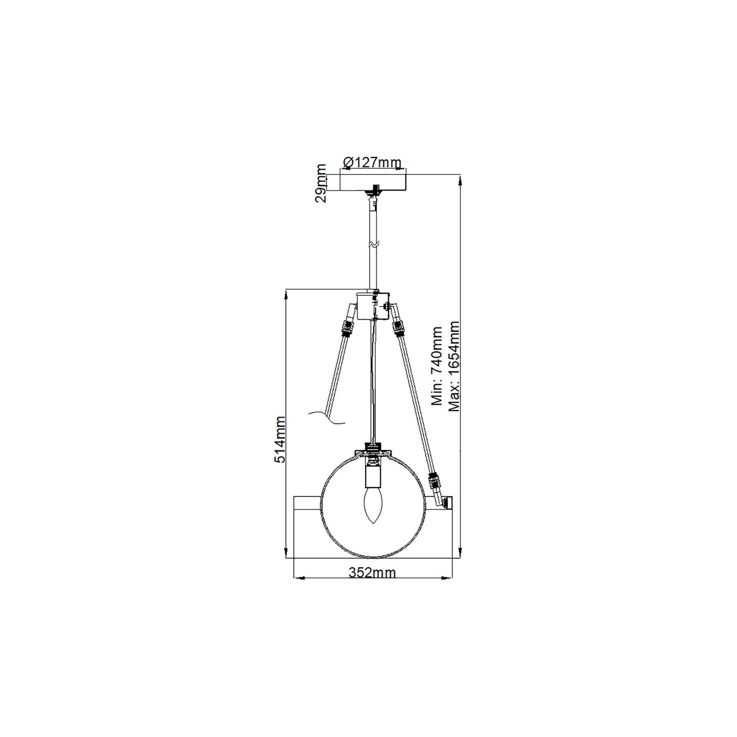 Harper 1-Light Pendant in Polished Nickel