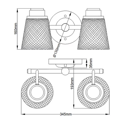 Hudson 2-Light Wall Light
