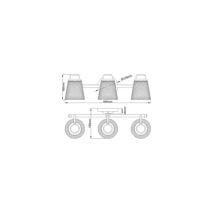 Hudson 3-Light Wall Light in Polished Chrome
