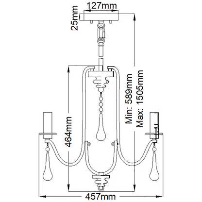Karlee 3-Light Chandelier