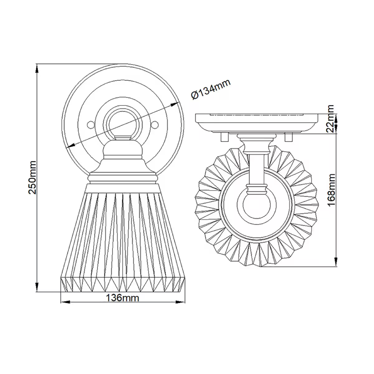 Keynes 1-Light Wall Light