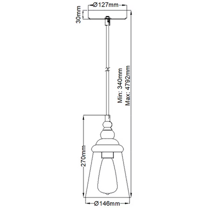 Loras 1-Light Mini Pendant