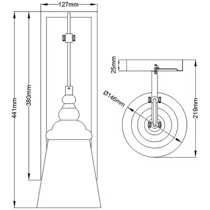 Loras 1-Light Wall Light