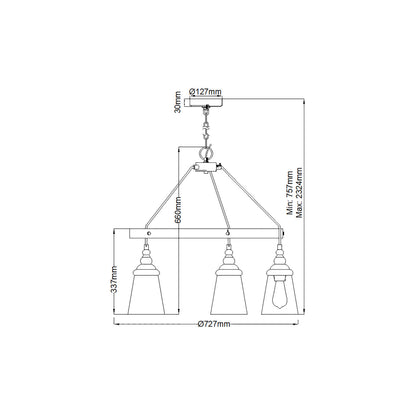 Loras 5-Light Chandelier in Chrome