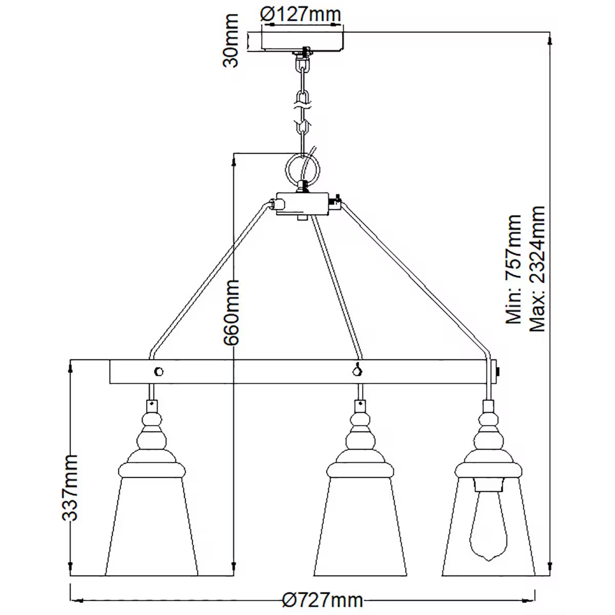 Loras 5-Light Chandelier