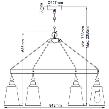 Loras 6-Light Chandelier