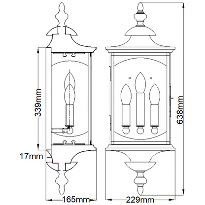 Market Square 3-Light Wall Light