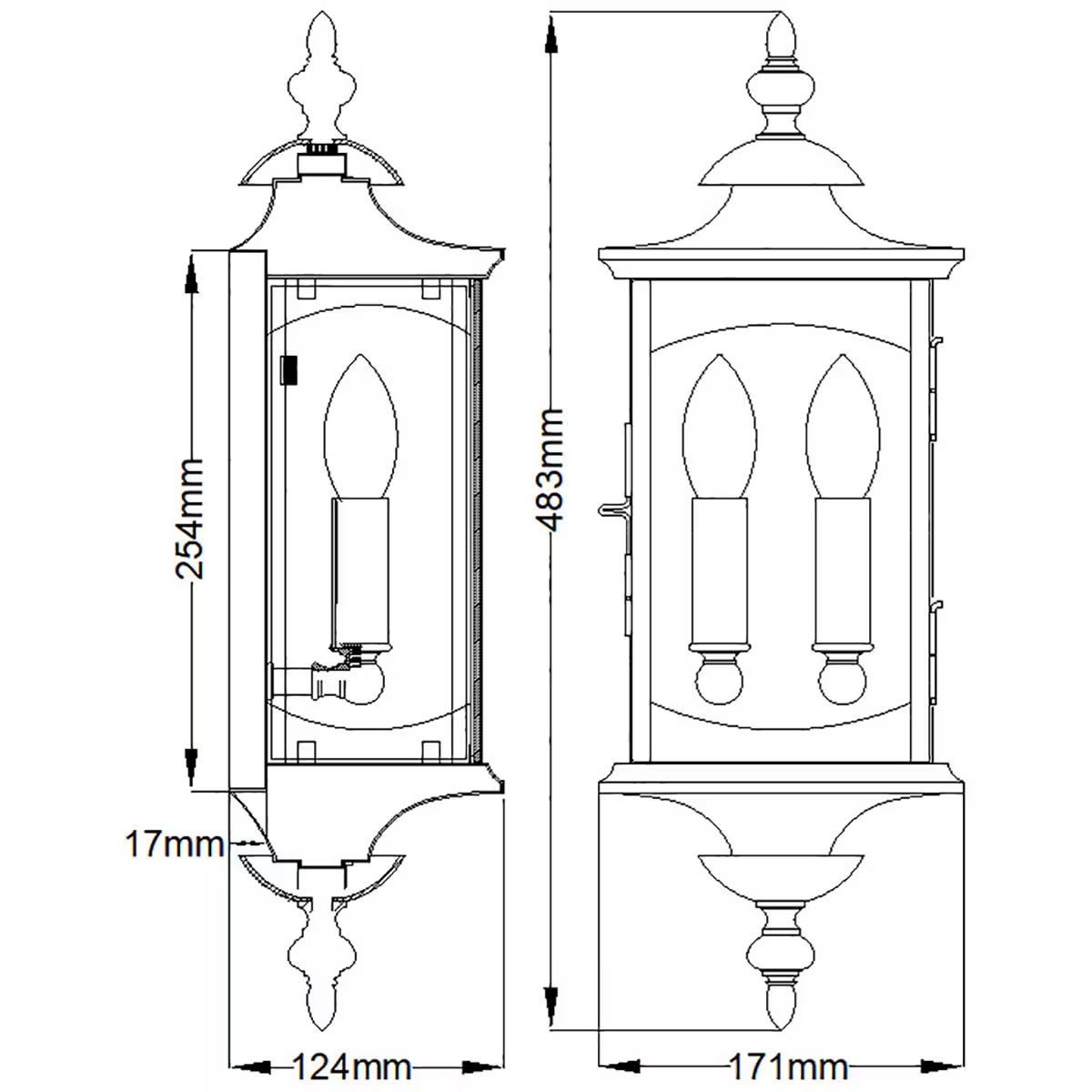Market Square 2-Light Wall Light