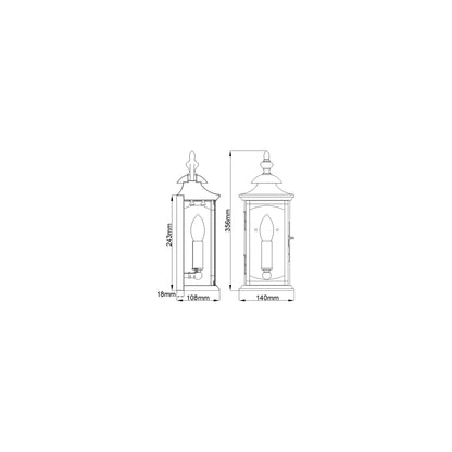 Market Square 1-Light Wall Light in Oil Rubbed Bronze
