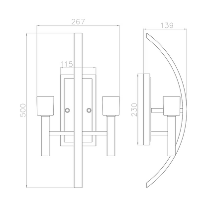 Mondo 2-Light Wall Light