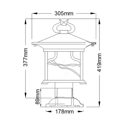 Morris 1-Light Pedestal Lantern
