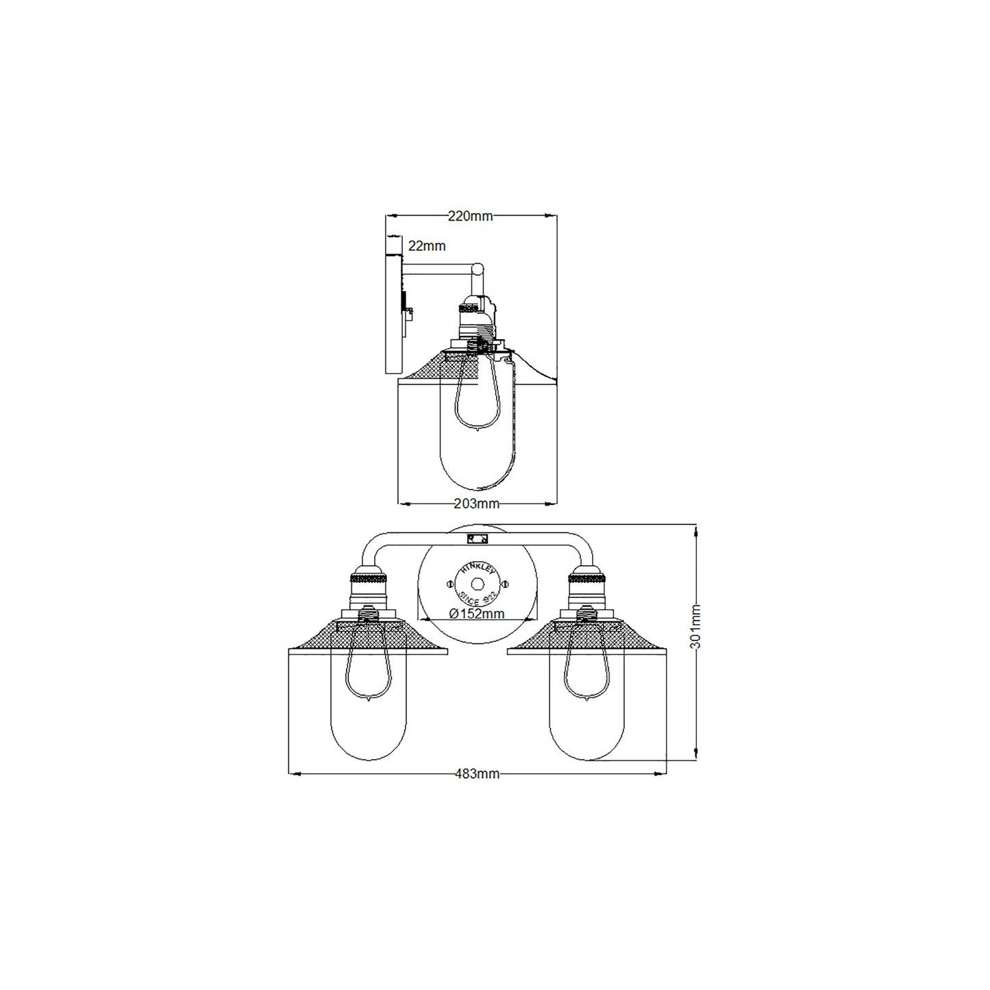 Rigby 2-Light Wall Light