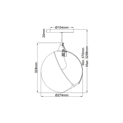 Skye 1-Light Pendant in Heritage Brass