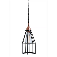 Lima Industrial Cage Pendant in Polished Copper