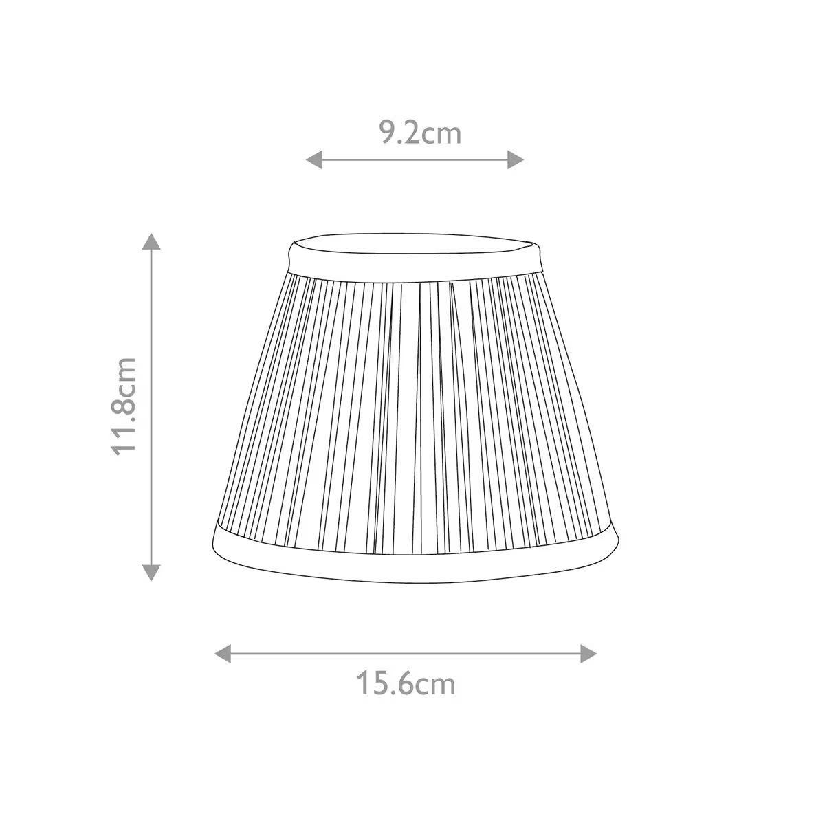 Clip Shades Pleated Grey Chiffon Candle Shade