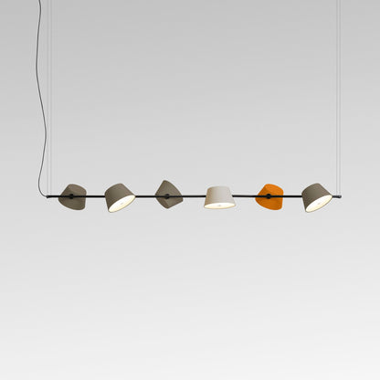 Tam Tam 6 Large Linear Pendant in Black