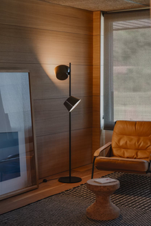 Tam Tam P2 Floor Lamp in Semi-Matt Black