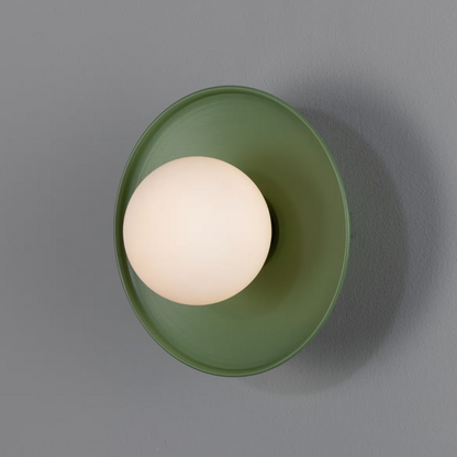 Aosta Brass Disc Bathroom Wall Light