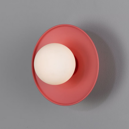 Aosta Brass Disc Bathroom Wall Light