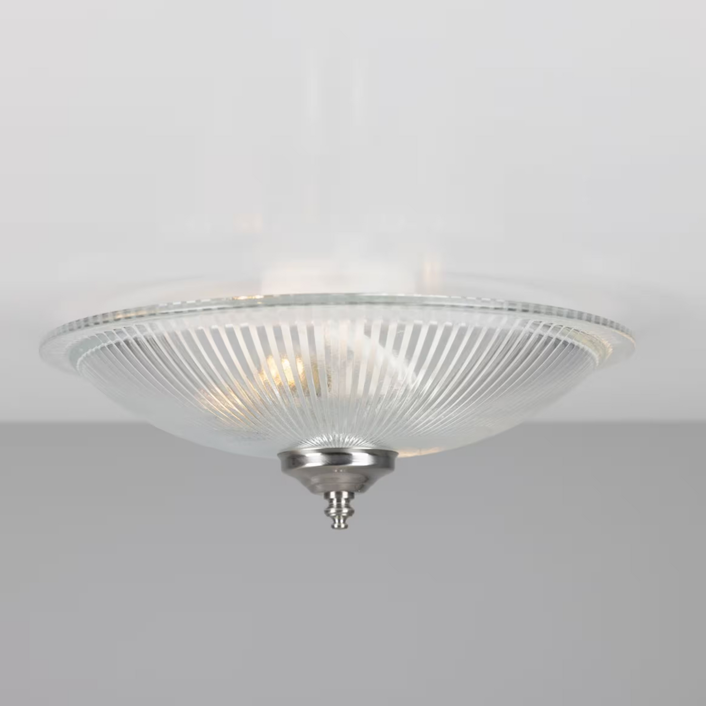 Nicosa Shallow Holophane Flush Ceiling Light
