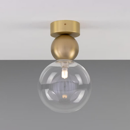 Helena Glass and Brass Ball Ceiling Light