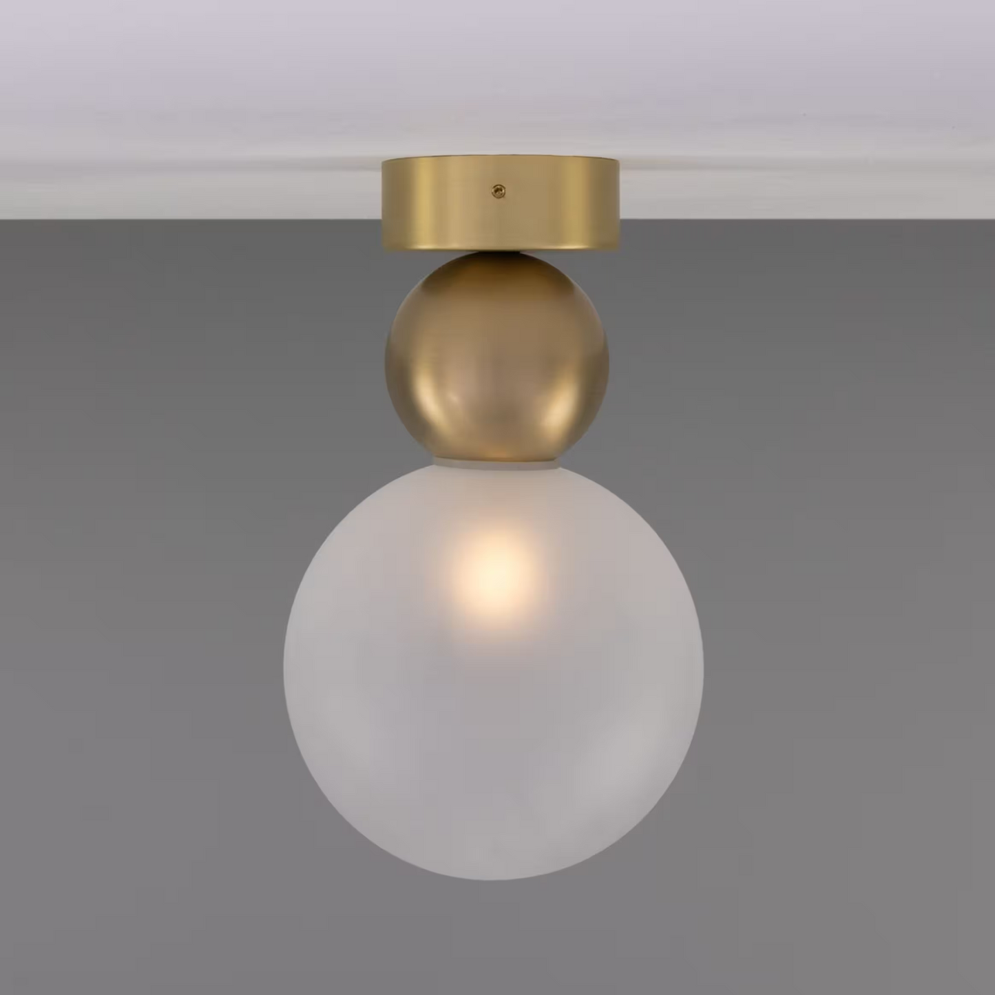 Helena Glass and Brass Ball Ceiling Light