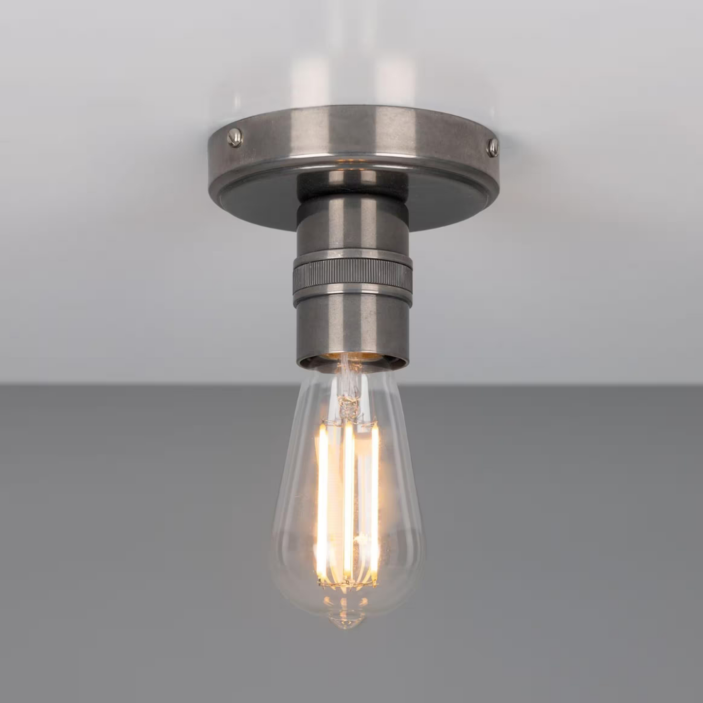 Devon Minimalist Brass Flush Ceiling Light