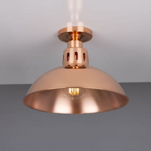 Berlin 30cm Vintage Copper Flush Ceiling Light