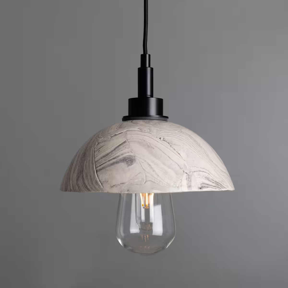 Kingii Ceramic Dome Bathroom Pendant, IP44