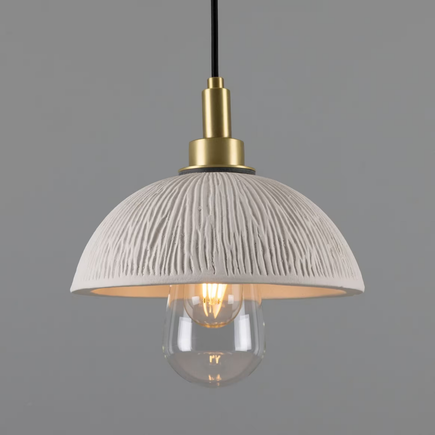 Kingii Ceramic Dome Bathroom Pendant Light