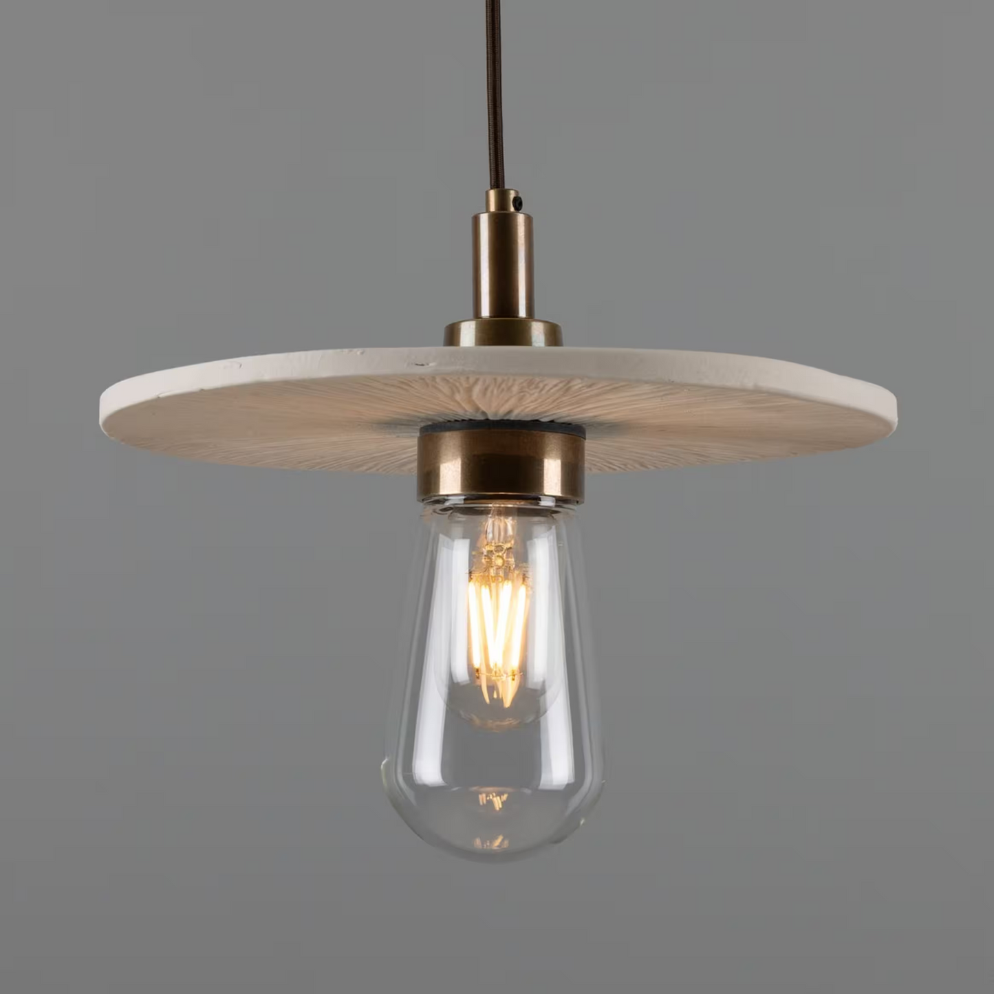 Bog Oak Organic Ceramic Disc Bathroom Pendant