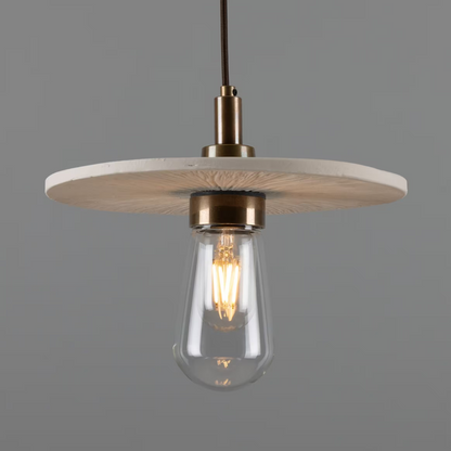 Bog Oak Organic Ceramic Disc Bathroom Pendant