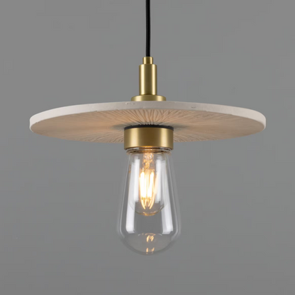 Bog Oak Organic Ceramic Disc Bathroom Pendant